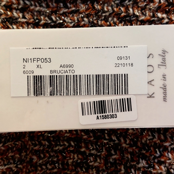 KAOS brown & black chunky knit oversized sweater, EU-XL, NWT - Picture 5 of 9